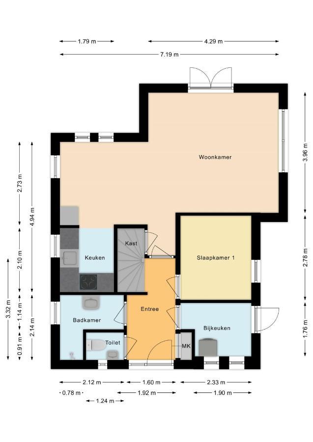 New 3 Bedroom House 7 People Евейк Екстер'єр фото